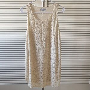 Audrey 3+1 Cream Lace Mini Dress